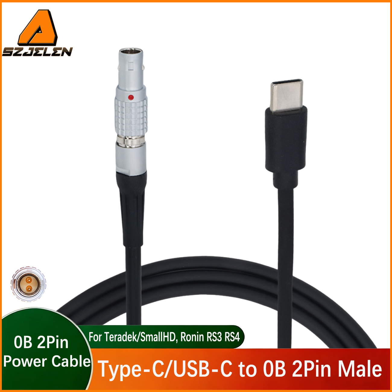 Power Cable Ronin RS3 RS4 Type-C Power Supply To FGG 0B 2Pin for Teradek