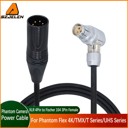 Power Cable Fischer 104 3Pin Female to D-tap/XLR 3Pin/XLR 4Pin for Phantom Flex 4K/TMX/T Series/UHS Series