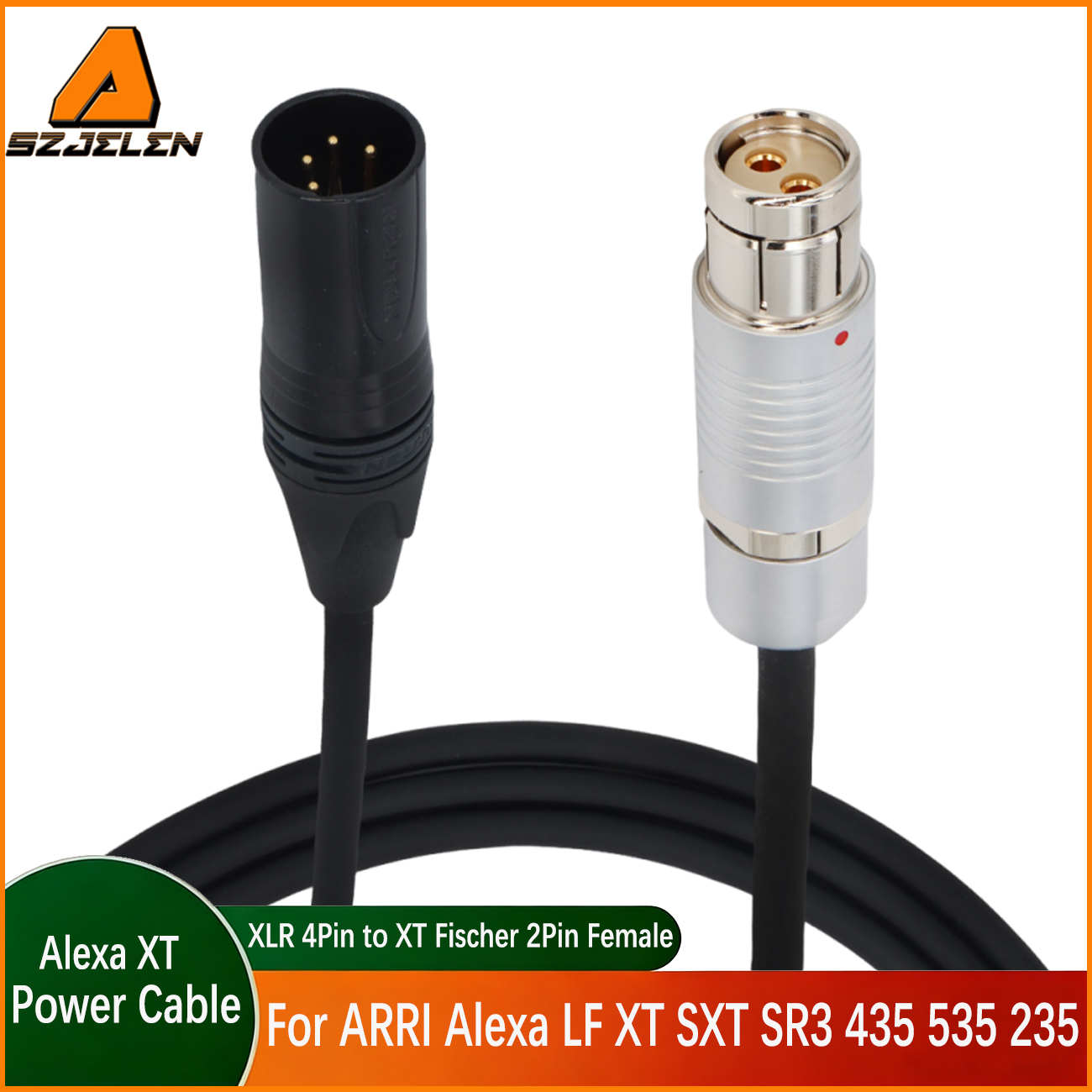 Power Cable D-tap/XLR 3Pin/4Pin to Fischer 105 2Pin Female for ARRI Alexa LF XT SXT SR3 435 535 235