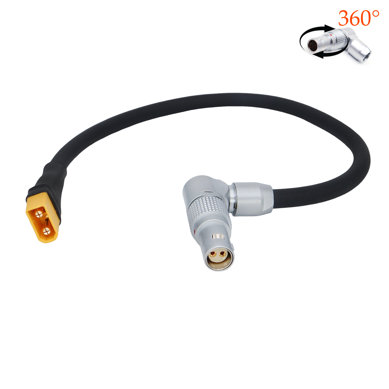 Power Cable XT30/XT60 Male Plug to 0B 2 Pin Female for RED KOMODO Camera