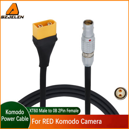 Power Cable XT30/XT60 Male Plug to 0B 2 Pin Female for RED KOMODO Camera