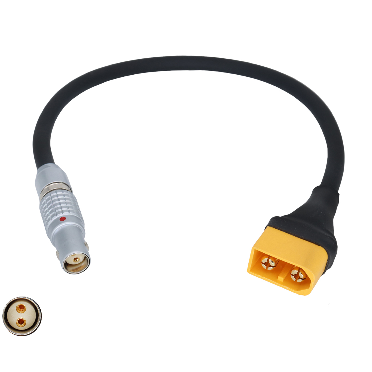 Power Cable XT30/XT60 Male Plug to 0B 2 Pin Female for RED KOMODO Camera
