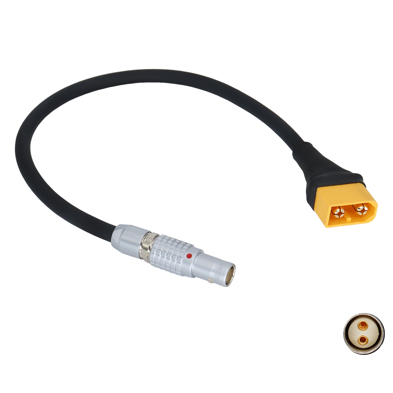 Power Cable XT30/XT60 Male Plug to 0B 2 Pin Female for RED KOMODO Camera