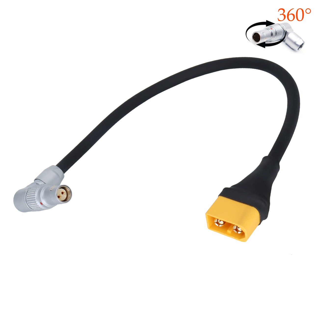 Power Cable XT30/XT60 Male Plug to 0B 2 Pin Female for RED KOMODO Camera