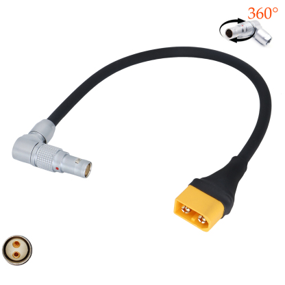 Power Cable XT30/XT60 Male Plug to 0B 2 Pin Female for RED KOMODO Camera