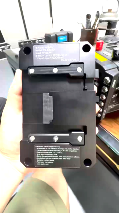 B-Mount Adapter, V-mount battery Input 10-29.4V to B-Mount Output 30V/6A (Max) for Arri Alexa 35/35X/265