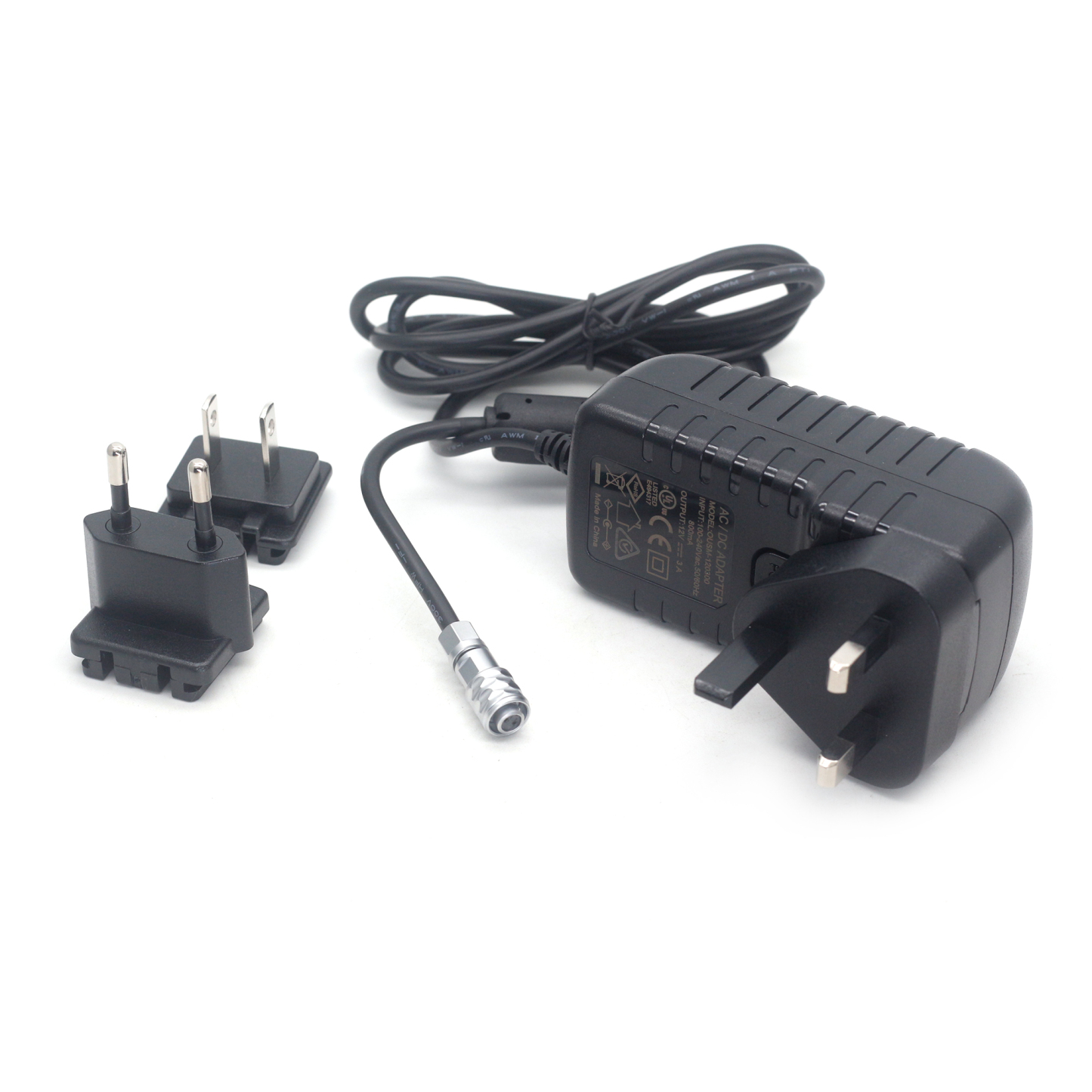 BMPCC 4K 6K 12V AC/DC Power Supply Adapter for BMPCC, Right Angle 2Pin Connector