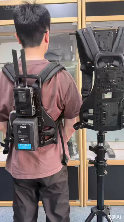 Video Outdoor Live Streaming Broadcast Backpack Plate Vest For V-Mount/Gold-Mount Battery