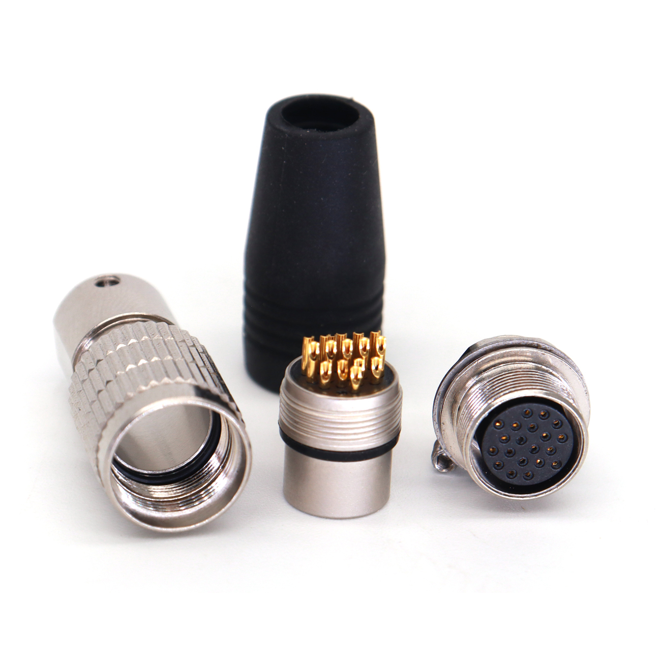 HR25-9TP 12/16/20Pin Plug Socket Power Cables, Industrial Camera Connector Male and Female, Female and Male