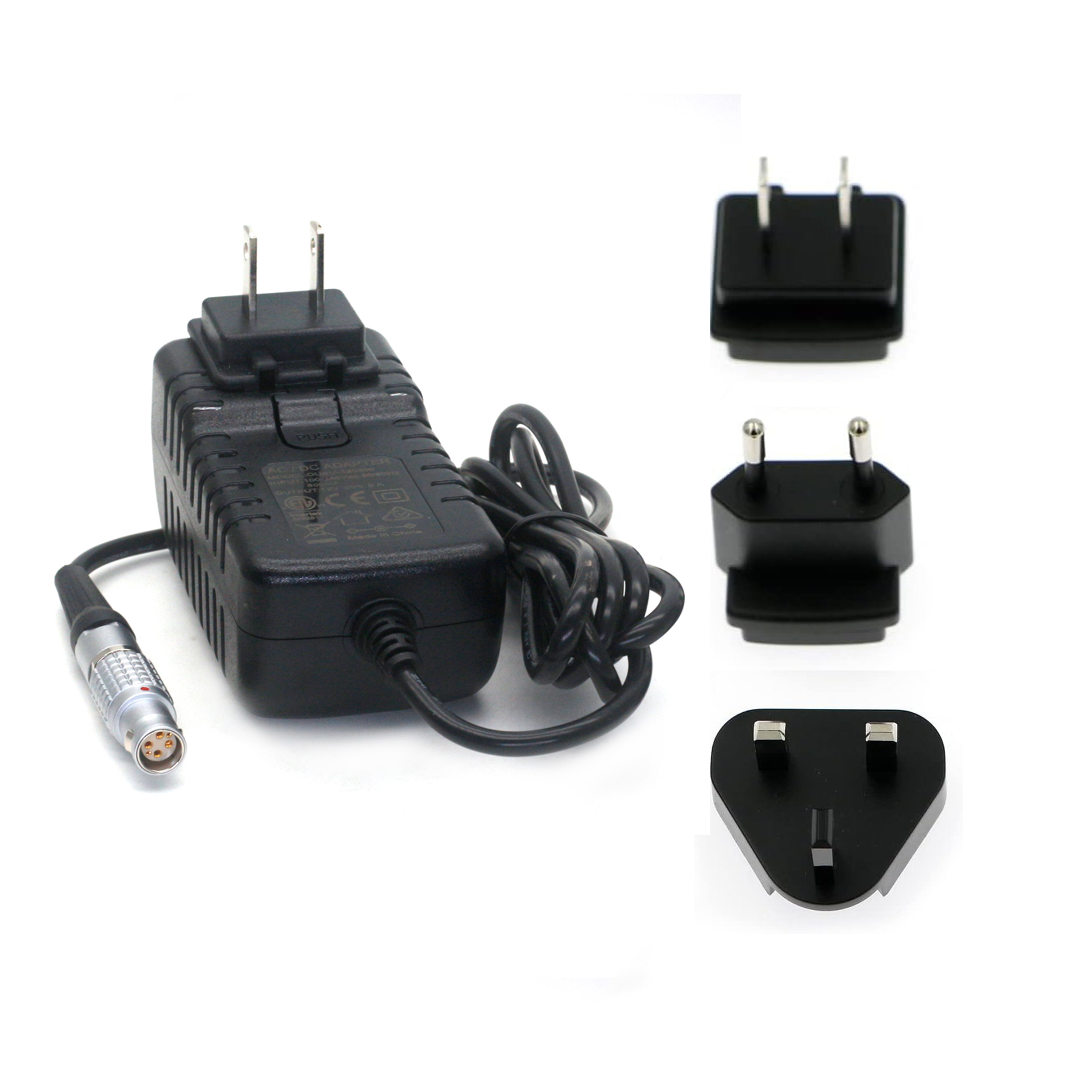 Power Adapter Cable AC 110-220V adapter to FGJ 1B 6pin Female 12V with US/UK/EU Plug for DJI Transmission