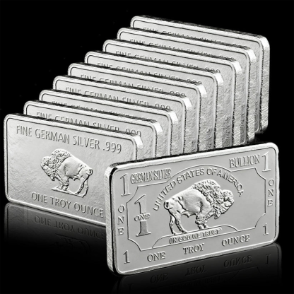 🔥 Final Hours! Only $16.98 - Buffalo Commemorative Silver Bar - 1 oz One Troy Ounce .999 Fine German Silver Bar