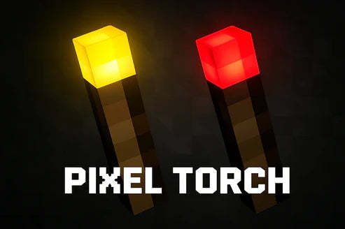 MC style  Pixel Lantern Night Lamp