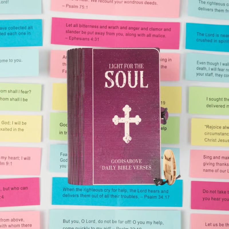 🔥Limited Time Discount🎁 ✝️Handmade Wooden Bible Verses Box - Daily Bible Verses (🎁 A Reminder of God's Words💖)