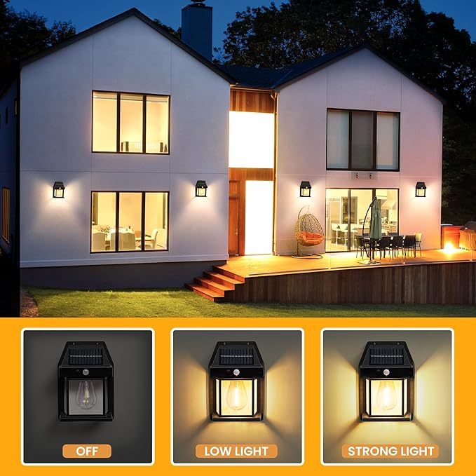 Powerful Solar Wall Lights with automatic activation