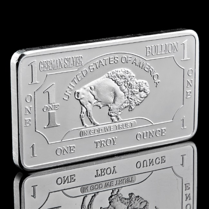 🔥 Final Hours! Only $16.98 - Buffalo Commemorative Silver Bar - 1 oz One Troy Ounce .999 Fine German Silver Bar