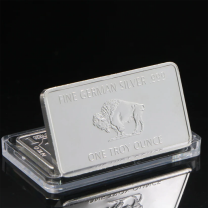 🔥 Final Hours! Only $16.98 - Buffalo Commemorative Silver Bar - 1 oz One Troy Ounce .999 Fine German Silver Bar