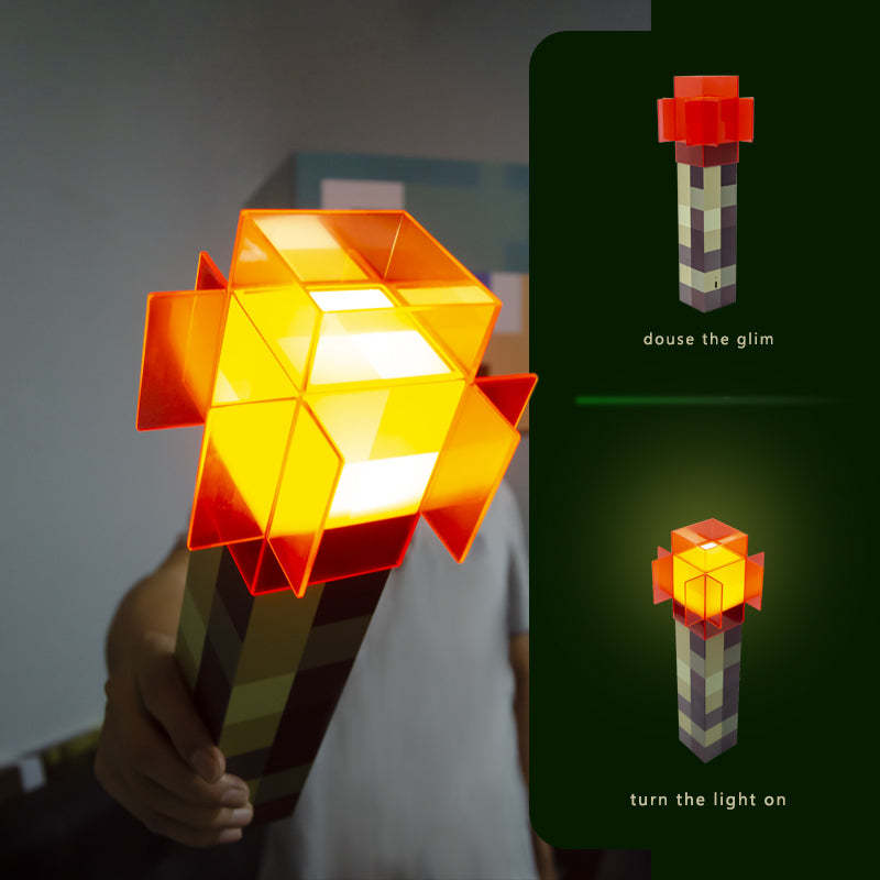 MC style  Pixel Lantern Night Lamp