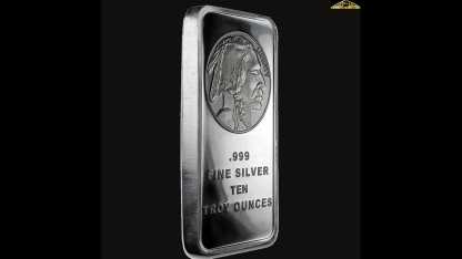 10 oz Silvertowne Mint Buffalo Silver Bar