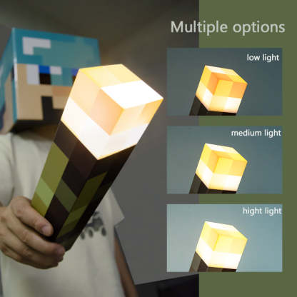 MC style  Pixel Lantern Night Lamp