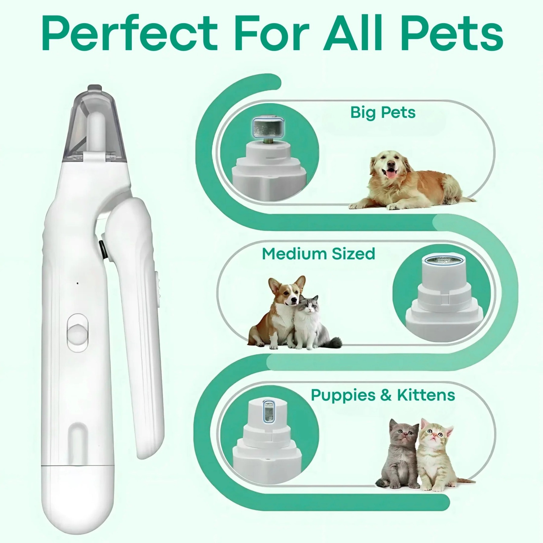 LED 2-in-1 Pet Nail Clipper & Grinder