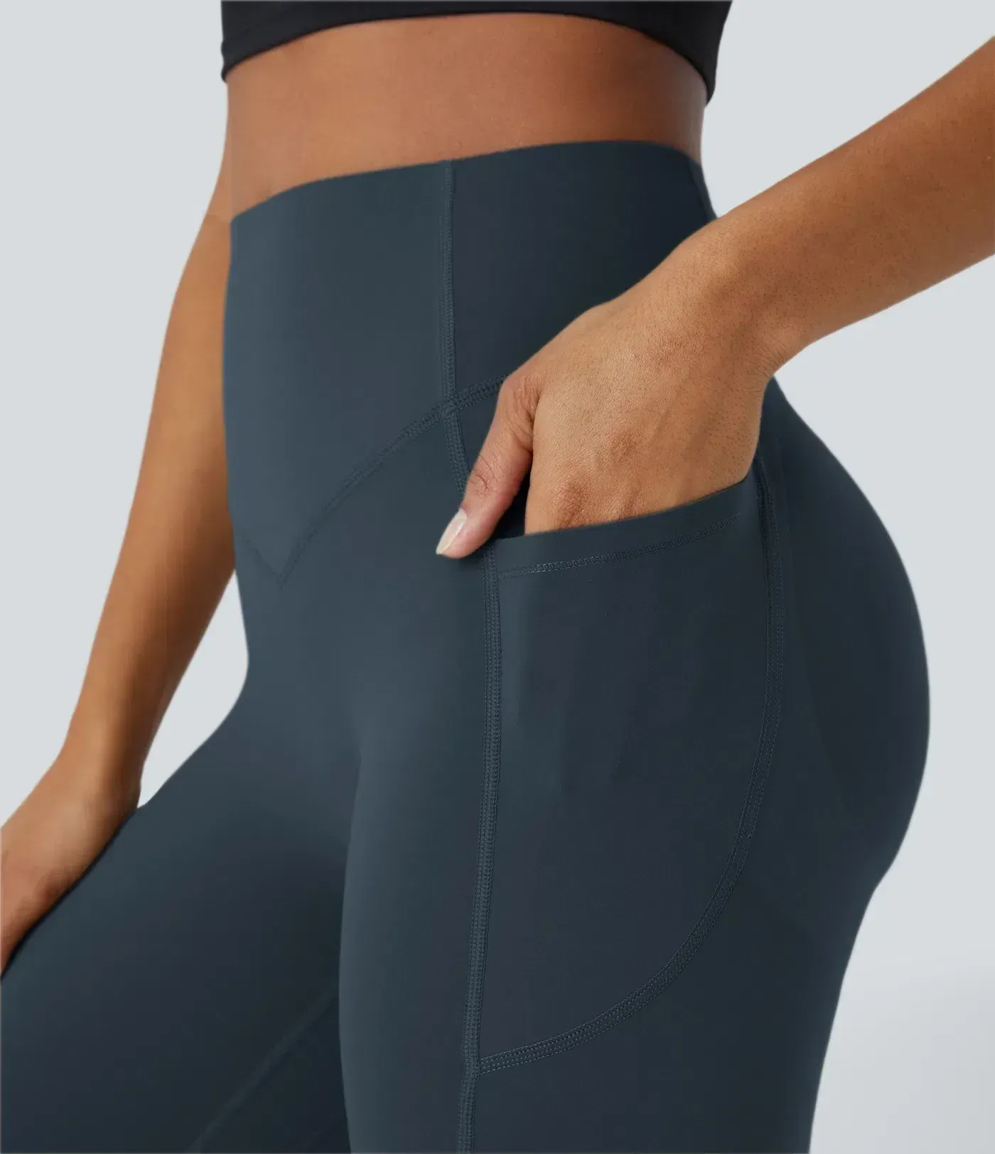 Waist Tummy Control Butt-Lifting Leggings with Pockets