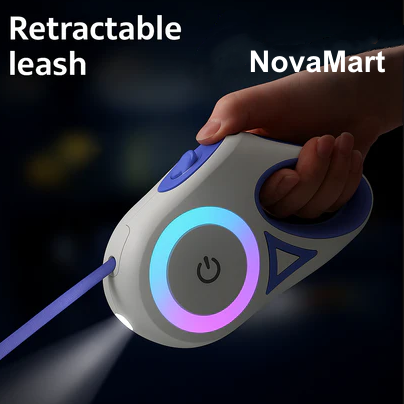 LED Retractable Dog Leash
