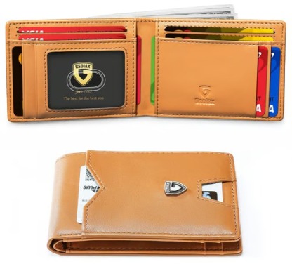 Men's Slim Blocking Wallet - Minimalist Carbon Fiber Bifold