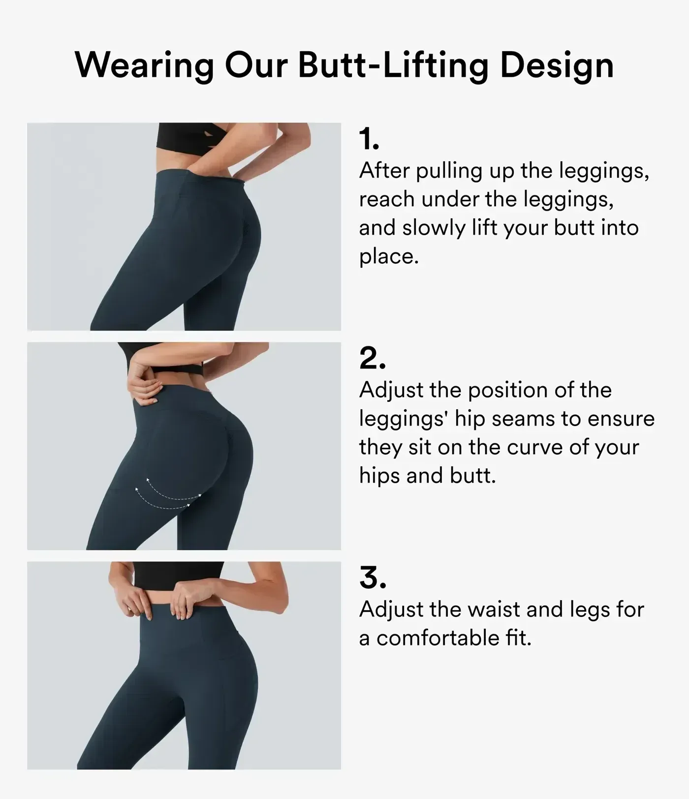 Waist Tummy Control Butt-Lifting Leggings with Pockets
