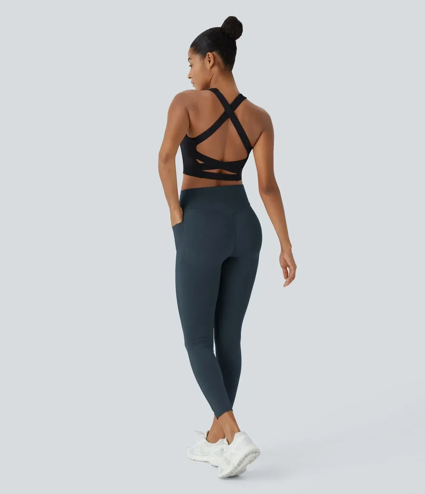 Waist Tummy Control Butt-Lifting Leggings with Pockets