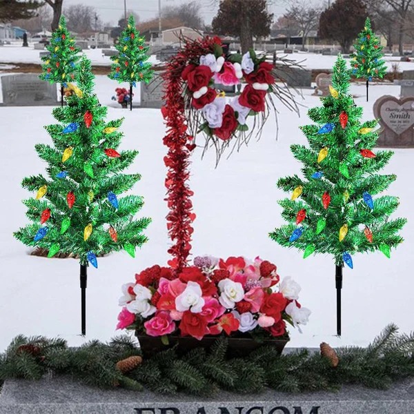 Solar Christmas Tree Lights Outdoor Decorations