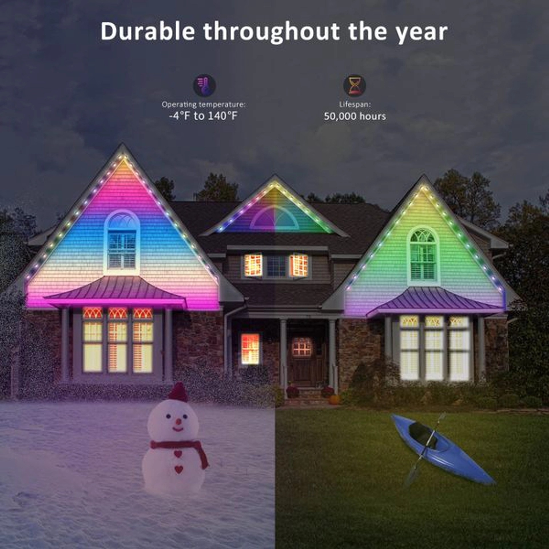 Smart Rainbow LED Permanent Outdoor Light - Smartlight ✨