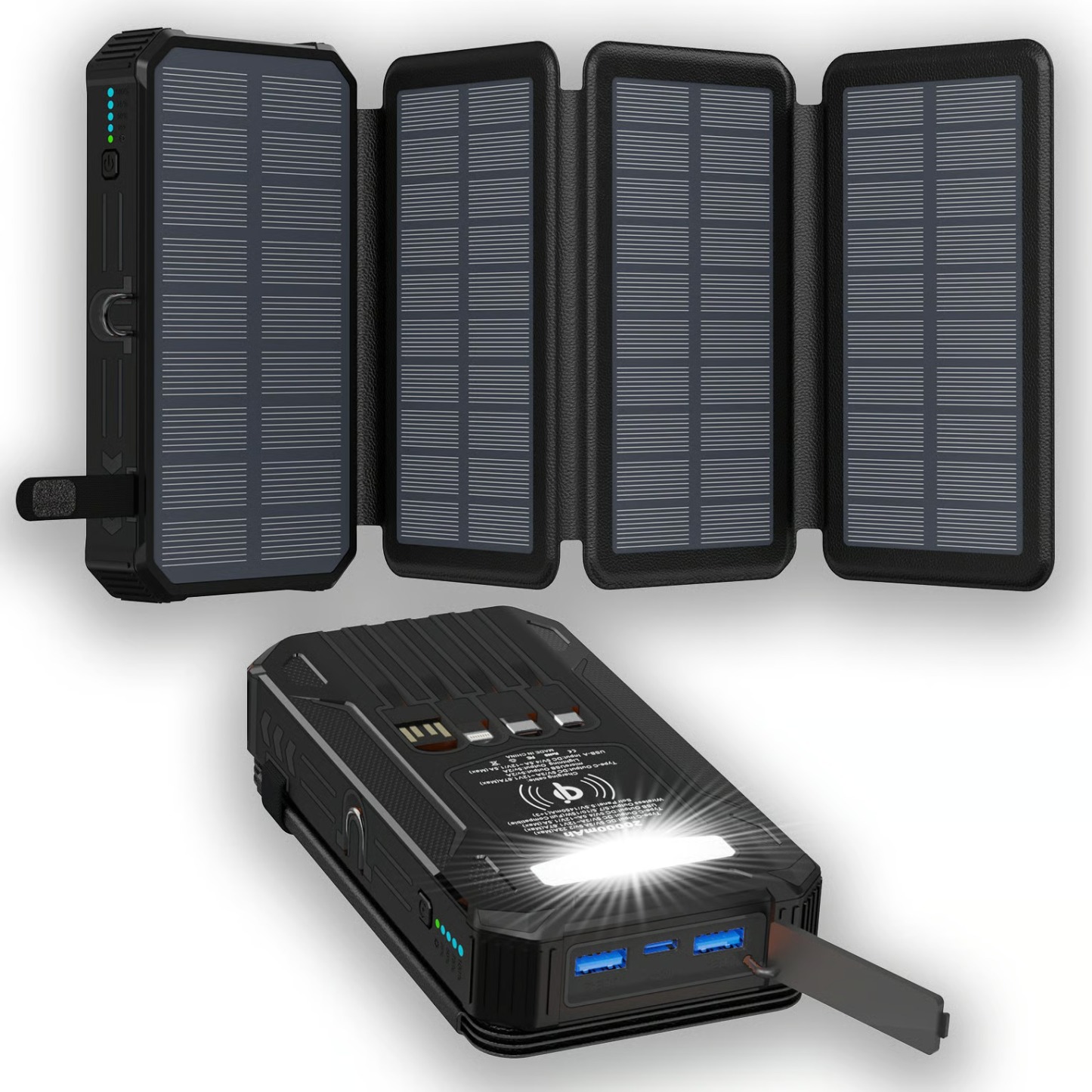 Outdoor Foldable Solar Large Capacity Charger Mobile Power Bank
