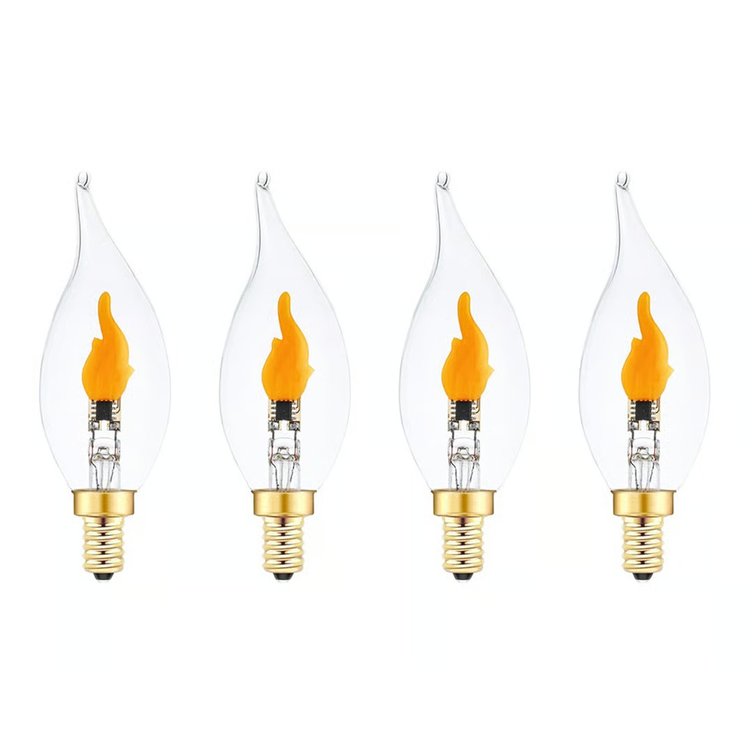 🔥E12 LED Flickering Flame Decoration Light Bulbs -Perfect Ambiance for Halloween Christmas