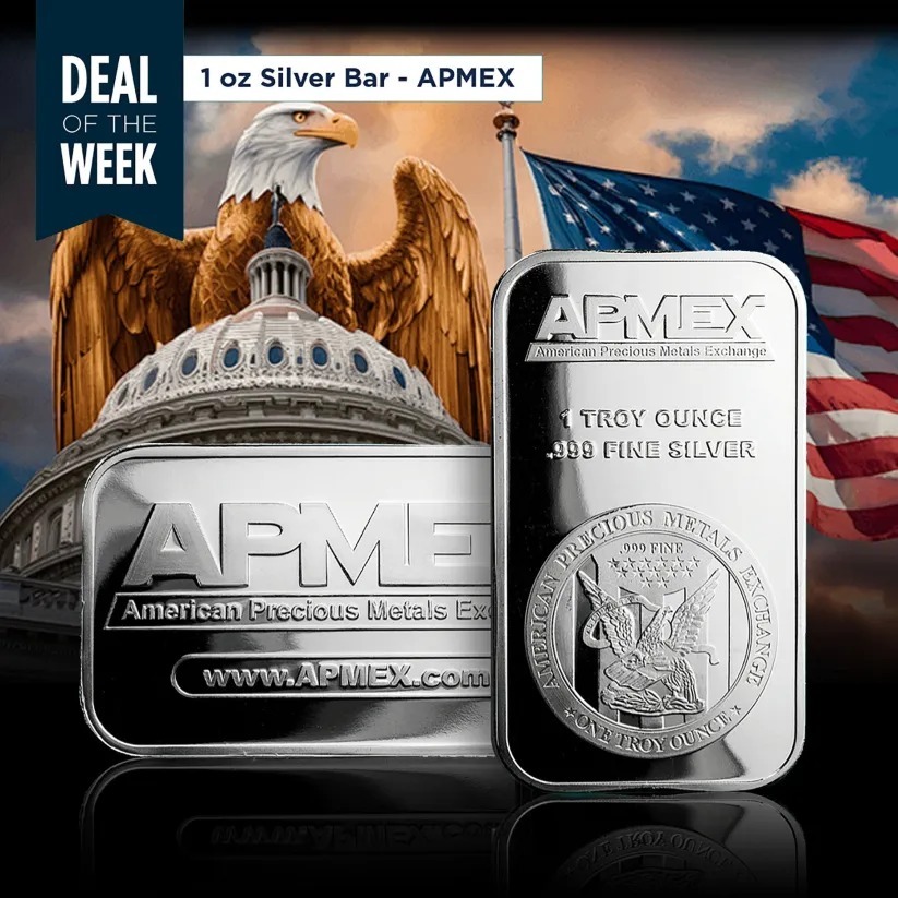 Last Day 60% OFF🔥🦅APMEX 1 oz .999 Fine Silver Bar – American Eagle Heritage for Collectors