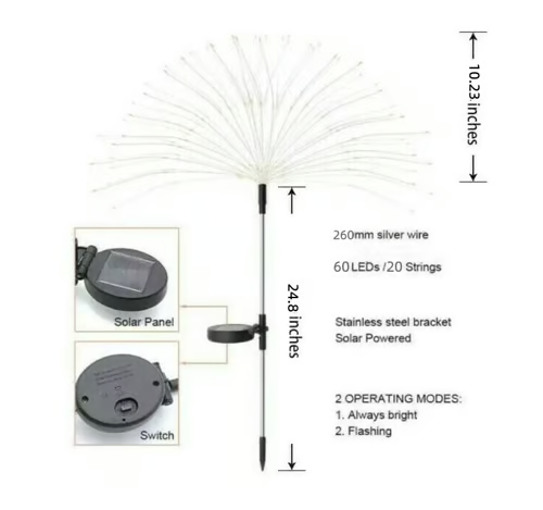 🎁Waterproof Solar Garden Fireworks Lamp