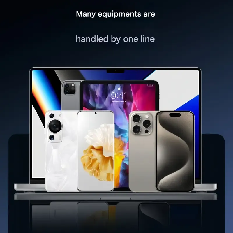 📱240W Braided Fast Charge Cable With Built-in Phone Stand