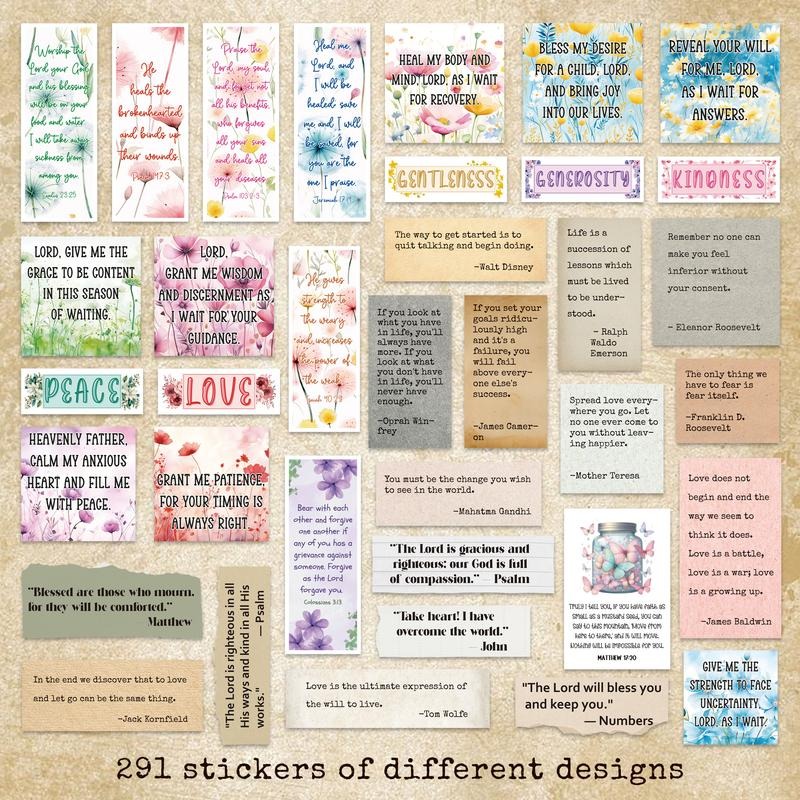 🎅 Christmas 49%OFF 🎄✝️Motivational & Faith Sticker Book – Inspirational Quotes, Bible Verse & Jesus Themed Stickers for Scrapbooking, Journaling & DIY Crafts