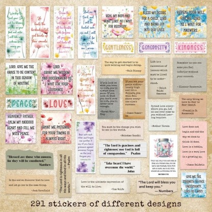 🎅 Christmas 49%OFF 🎄✝️Motivational & Faith Sticker Book – Inspirational Quotes, Bible Verse & Jesus Themed Stickers for Scrapbooking, Journaling & DIY Crafts