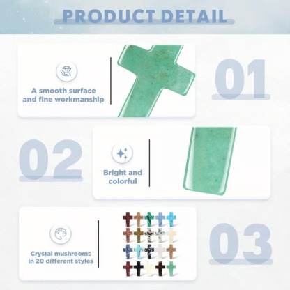 ✝️ Handmade Natural Crystal Crosses