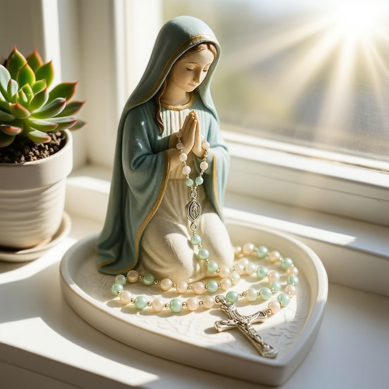 🎅 Christmas 49%OFF 🎄🔥Virgin Mary Rosary Holder - ⌛Limited Handmade Series