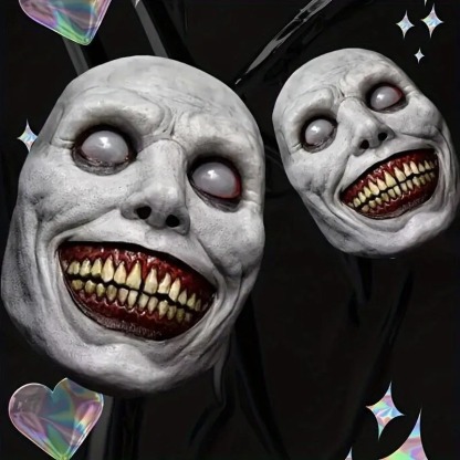 Scary Zombie Mask Set 🎭 Halloween Costume Accessory | Creepy Clown & Demon Design 👹 Lightweight & Breathable Plastic | Haunted House Party Essential 🎃