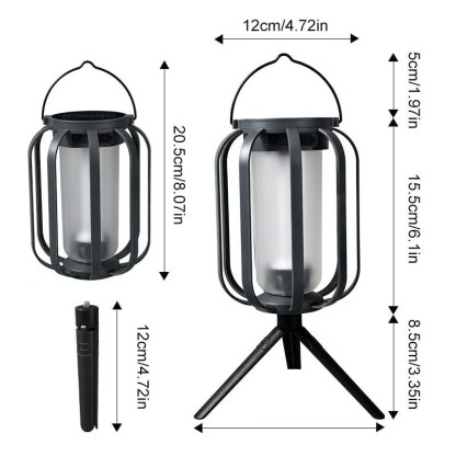 Solar lantern outdoor light with 4 Modes