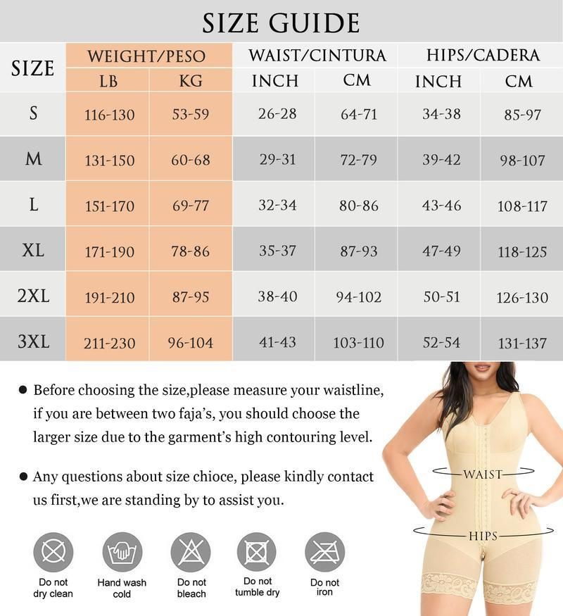 SHAPEWEAR FOR WOMEN TUMMY CONTROL POST SURGERY FULL BODY SHAPER BUTT LIFTER WITH ZIPPER CROTCH