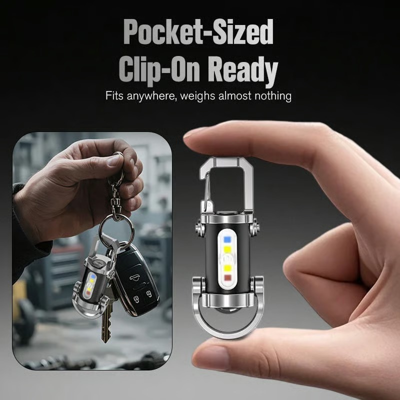 Portable Rechargeable Bright Keychain Flashlight