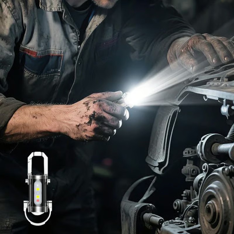 Portable Rechargeable Bright Keychain Flashlight