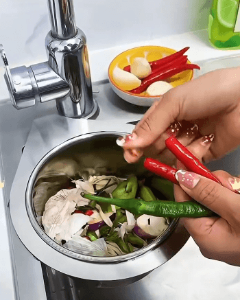 🎁JS-Swan stainless steel drain basket for kitchen sink