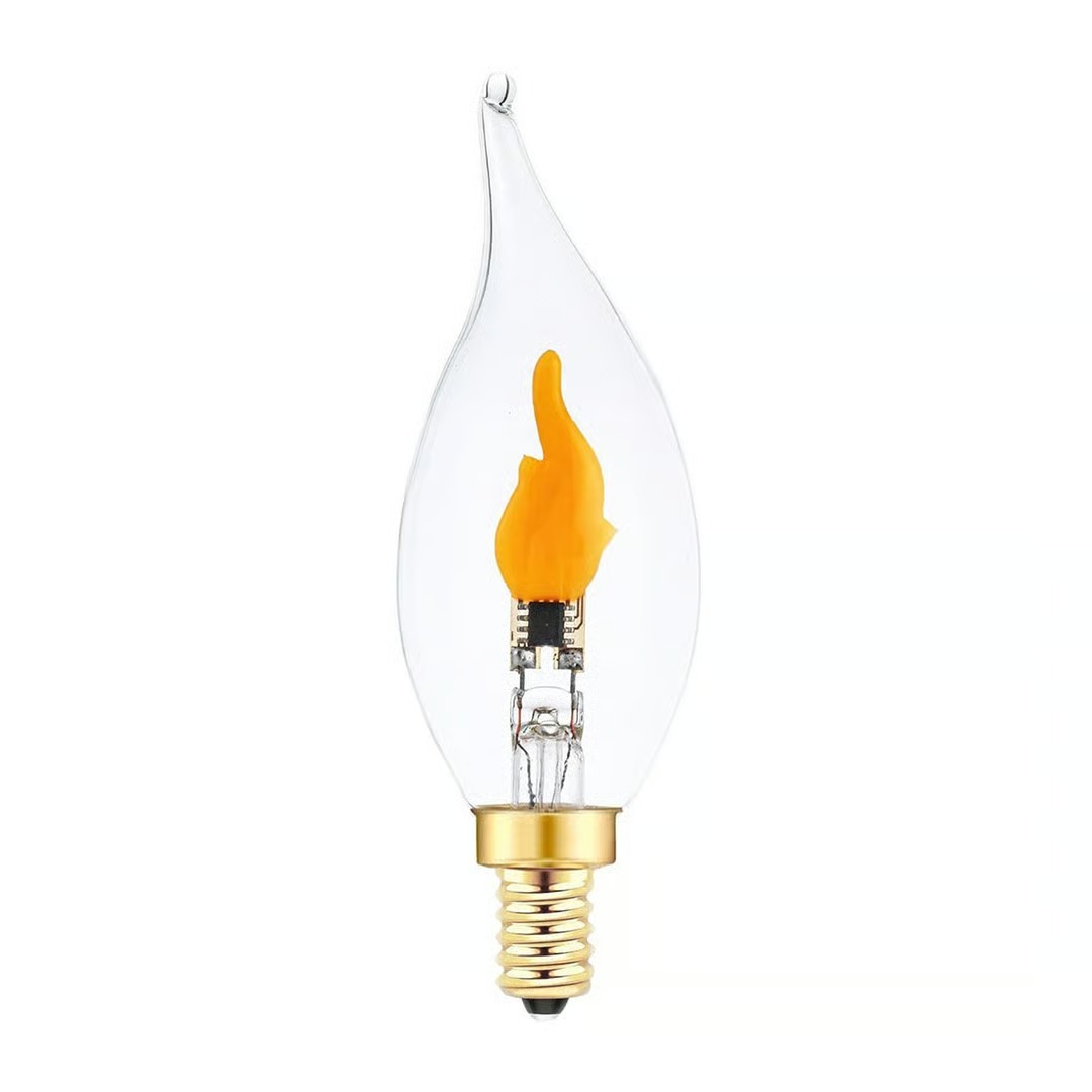 🔥E12 LED Flickering Flame Decoration Light Bulbs -Perfect Ambiance for Halloween Christmas