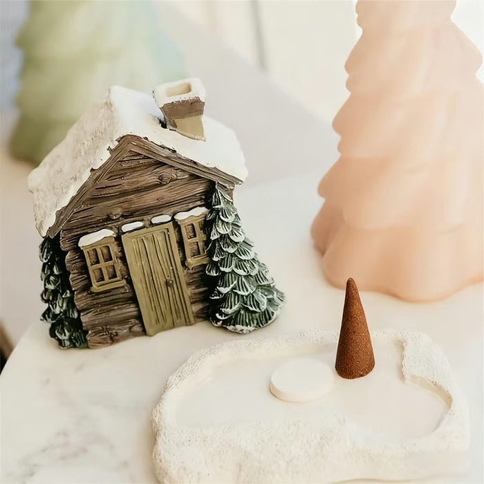 🎅 Christmas 49%OFF 🔥2025 Christmas Log Cabin Incense Cone Burner