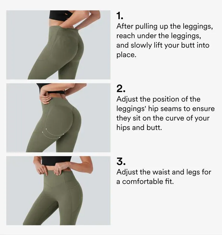 Waist Tummy Control Butt-Lifting Leggings with Pockets
