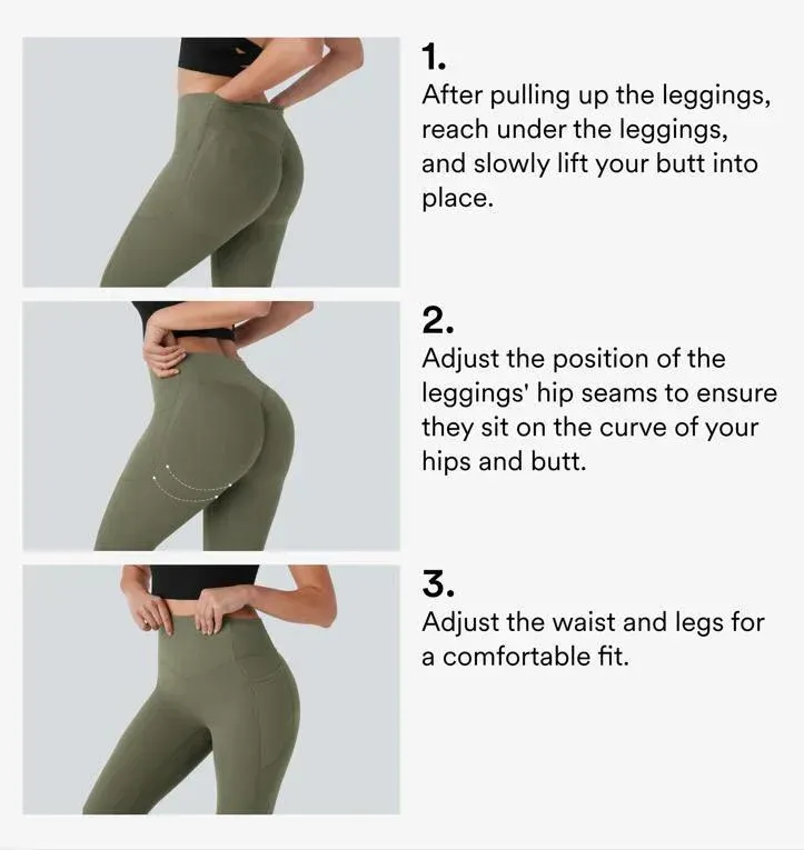 Waist Tummy Control Butt-Lifting Leggings with Pockets